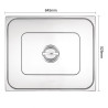 Pokrov iz dvojnega inoxa - GN 2/1 inox - Vogue - Fourniresto