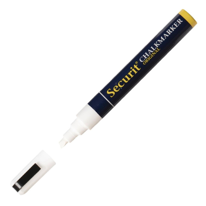 Marqueur craie 6mm blanc - Securit - Fourniresto Marqueur craie 6mm blanc - Securit - Fourniresto