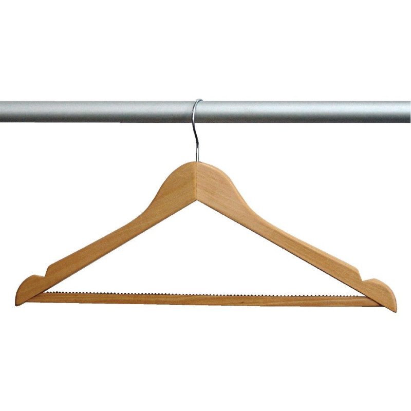 Wooden Standard Hanger - Pack of 10 - Bolero - Fourniresto Wooden Standard Hanger - Pack of 10 - Bolero - Fourniresto