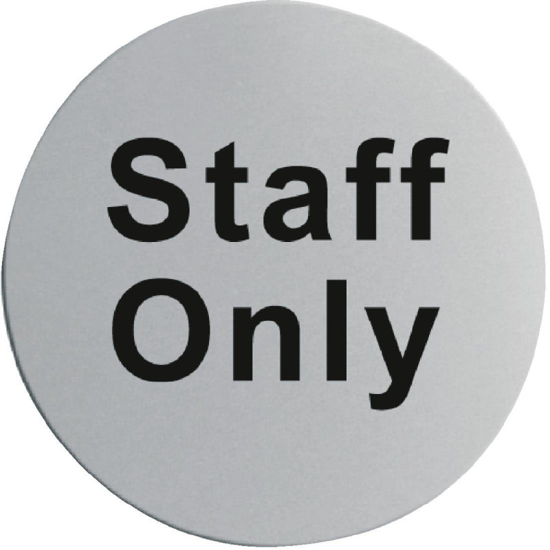 Stainless steel door signage "Staff only" - FourniResto - Fourniresto Stainless steel door signage "Staff only" - FourniResto - Fourniresto