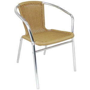 Stoli iz ratana in aluminija - Komplet 4 - Bolero - Fourniresto