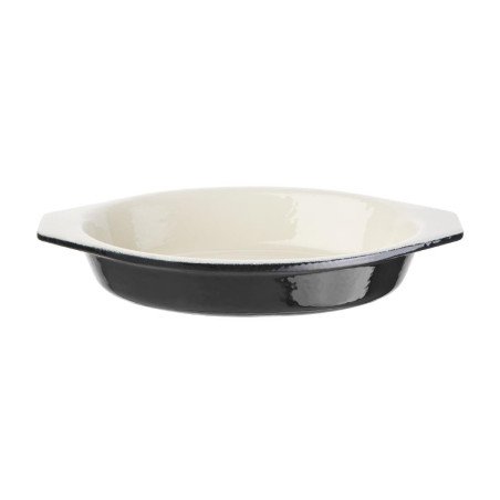 Oval Black Gratin Dish - 650 ml - Vogue Oval Black Gratin Dish - 650 ml - Vogue