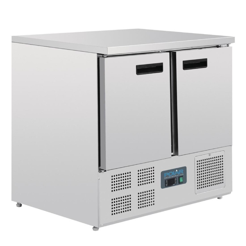 Compact 2-Door Refrigerated Table - 240 L - Polar - Fourniresto Compact 2-Door Refrigerated Table - 240 L - Polar - Fourniresto