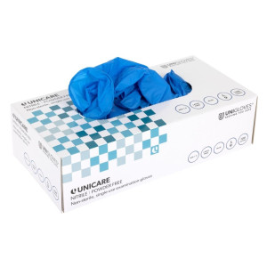 Rokavice iz neoprena, neprašene, modre, XL - paket 100 kosov - FourniResto - Fourniresto