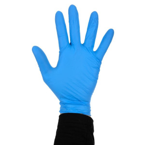 Rokavice iz neoprena, neprašene, modre, XL - paket 100 kosov - FourniResto - Fourniresto