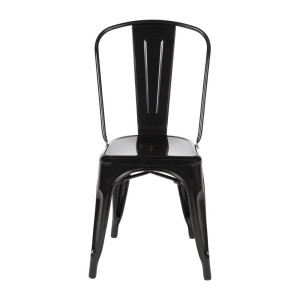 Stolčki Bistro, zložljivi, iz jekla - črna barva - komplet 4 - Bolero
