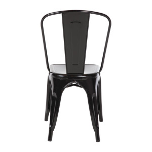 Stolčki Bistro, zložljivi, iz jekla - črna barva - komplet 4 - Bolero