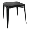 Miza Bistro kvadratna iz črnega jekla - 668 x 668 mm - Bolero