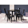 Miza Bistro kvadratna iz črnega jekla - 668 x 668 mm - Bolero