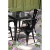 Miza Bistro kvadratna iz črnega jekla - 668 x 668 mm - Bolero