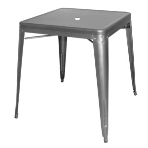 Kvadratna miza iz sivega kovinskega jekla - D 668 x Š 668 mm - Bolero