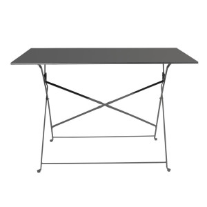 Miza za teraso, zložljiva, črna - 1100 x 700 mm - Bolero