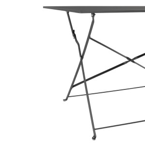 Miza za teraso, zložljiva, črna - 1100 x 700 mm - Bolero