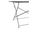 Miza za teraso, zložljiva, črna - 1100 x 700 mm - Bolero