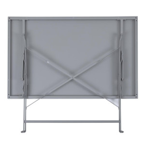 Miza za teraso, zložljiva, siva - 1100 x 700 mm - Bolero