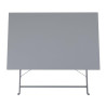 Miza za teraso, zložljiva, siva - 1100 x 700 mm - Bolero
