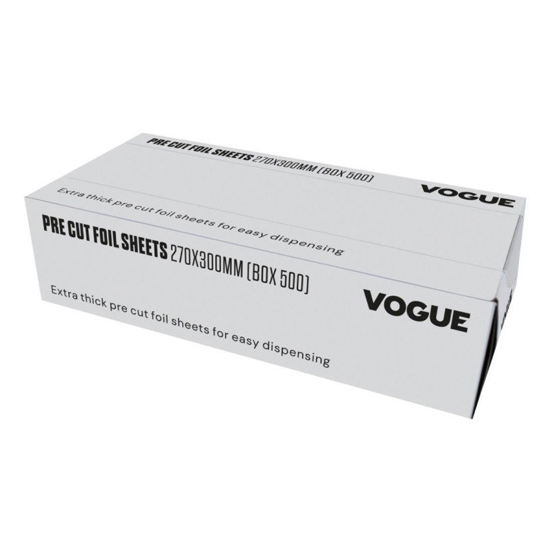 Feuilles d'Aluminium - 270 x 200 mm - Lot de 500 - Vogue Feuilles d'Aluminium - 270 x 200 mm - Lot de 500 - Vogue