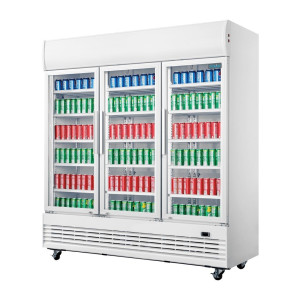 Pozitivna hladilna vitrina z 3 vrati - 1300 L - Polar