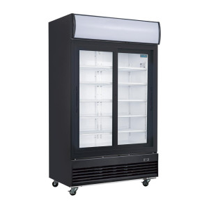 Pozitivna hladilna vitrina za pijače - drsna vrata - 950 L - Polar