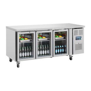 Hladilna miza s 3 steklenimi vrati - 358 L - Polar