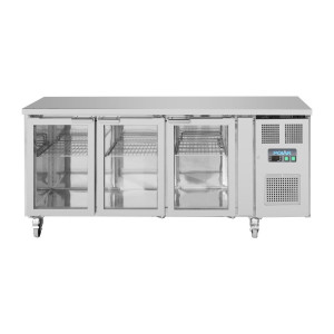 Hladilna miza s 3 steklenimi vrati - 358 L - Polar