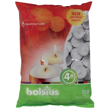 Sveče za segrevanje hrane 4 h - Paket 100 kosov Bolsius - Topla atmosfera.