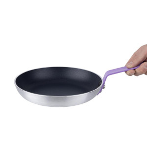Ponev iz aluminija s protioprijemnim premazom Ø 240 mm, vijoličast ročaj Hygiplas - prevleka Teflon Platinum Plus