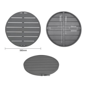 Krožna miza iz temno sivega aluminija premera 580 mm Bolero - Moderen slog & odpornost