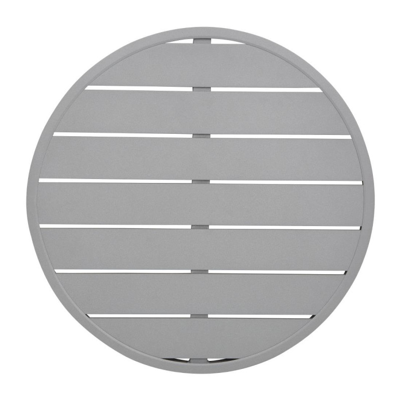 Plateau de Table Rond Aluminium Gris Clair 580mm Bolero - Style Moderne Plateau de Table Rond Aluminium Gris Clair 580mm Bolero - Style Moderne
