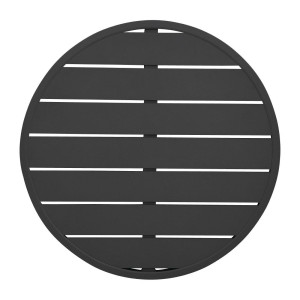 Miza s krožno aluminijasto ploščo v črni barvi Bolero 580 mm - Moderen in odporen