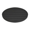 Miza s krožno aluminijasto ploščo v črni barvi Bolero 580 mm - Moderen in odporen