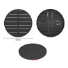 Miza s krožno aluminijasto ploščo v črni barvi Bolero 580 mm - Moderen in odporen