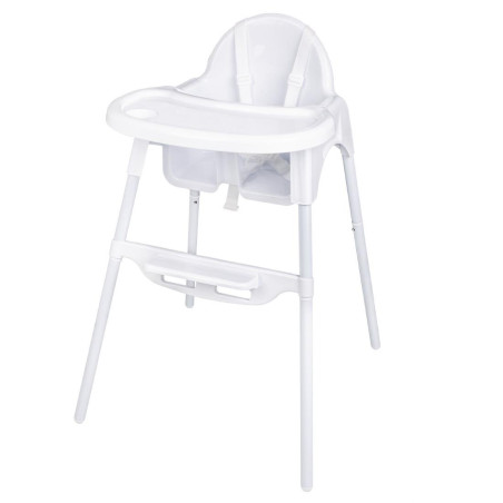 Chaise Haute Bébé Blanc Brillant Bolero - Sécurité et Confort Chaise Haute Bébé Blanc Brillant Bolero - Sécurité et Confort