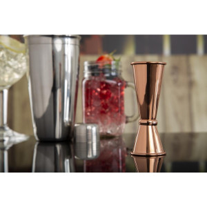 Merilna posoda za konične bare bakrene barve 25/50ml Olympia DR606 - Natančnost in eleganca