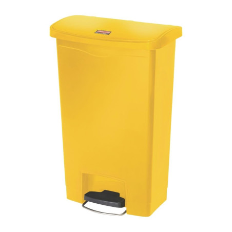 Koš za smeti s pedalom Slim Jim Rubbermaid - rumena 50L