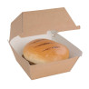 Majhne kompostabilne hamburger škatle 112mm - paket 150 Kraft Fiesta