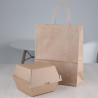 Majhne kompostabilne hamburger škatle 112mm - paket 150 Kraft Fiesta