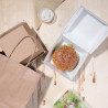 Majhne kompostabilne hamburger škatle 112mm - paket 150 Kraft Fiesta