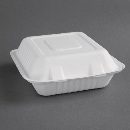 Kompostabilne škatle Bagasse 223mm - paket 200 kosov, okolju prijazne