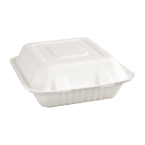 Škatle s 3 predelki Bagasse Kompostabilne 201mm - Paket 200