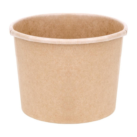 Soup Pots 340 ml 98 mm - Pack of 500 in Kraft Cardboard Soup Pots 340 ml 98 mm - Pack of 500 in Kraft Cardboard