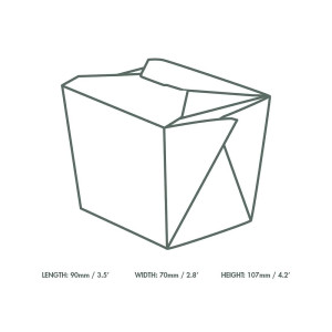 Škatle za testenine Kraft 1 L - Paket 400 Vegware BIO