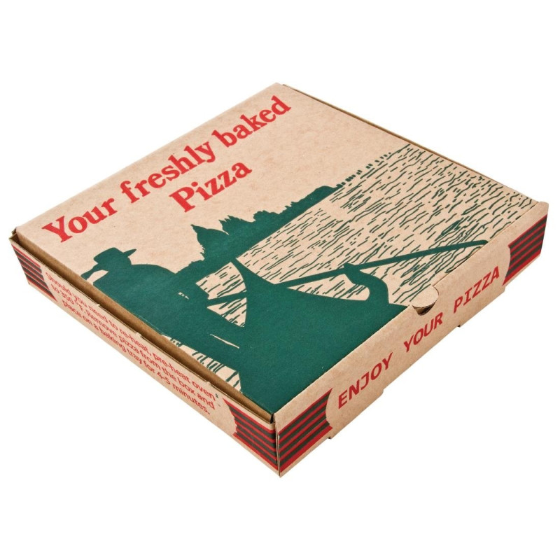Natisnjene kompostabilne pice škatle 237 mm - paket 100 kos Natisnjene kompostabilne pice škatle 237 mm - paket 100 kos