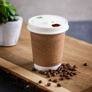 Pokrovčki za vroče napitke iz papirja Vegware Serija 89 - Komplet 1000