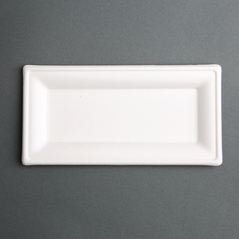 Pravokotne kompostabilne krožnike iz bagasa 258mm Pravokotne kompostabilne krožnike iz bagasa 258mm