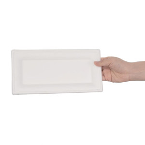 Pravokotne kompostabilne krožnike iz bagasa 258mm