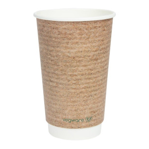 Kozarci za vroče napitke iz dvojne stene, kompostabilni, 455 ml - paket 500 kosov, Vegware.