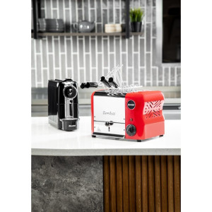 Toaster Rowlett Rutland rdeče barve 2 reži - HITRO & KOMPAKTNO!