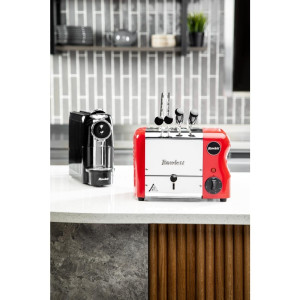 Toaster Rowlett Rutland rdeče barve 2 reži - HITRO & KOMPAKTNO!