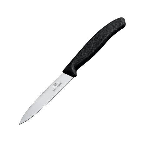 Pointed Black Victorinox 10cm Office Knife: Precision and Quality Pointed Black Victorinox 10cm Office Knife: Precision and Quality